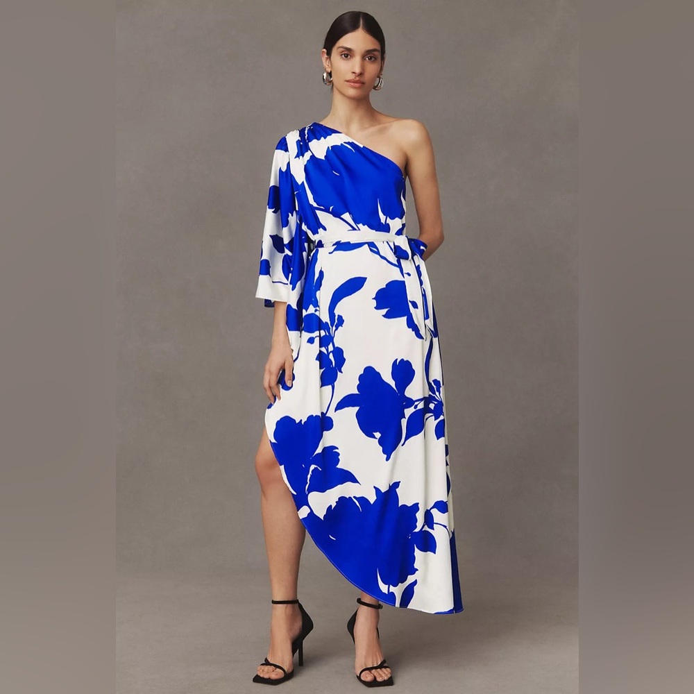 Hutch Stretch Satin One-Shoulder Maxi Dress - Picture 2 of 5